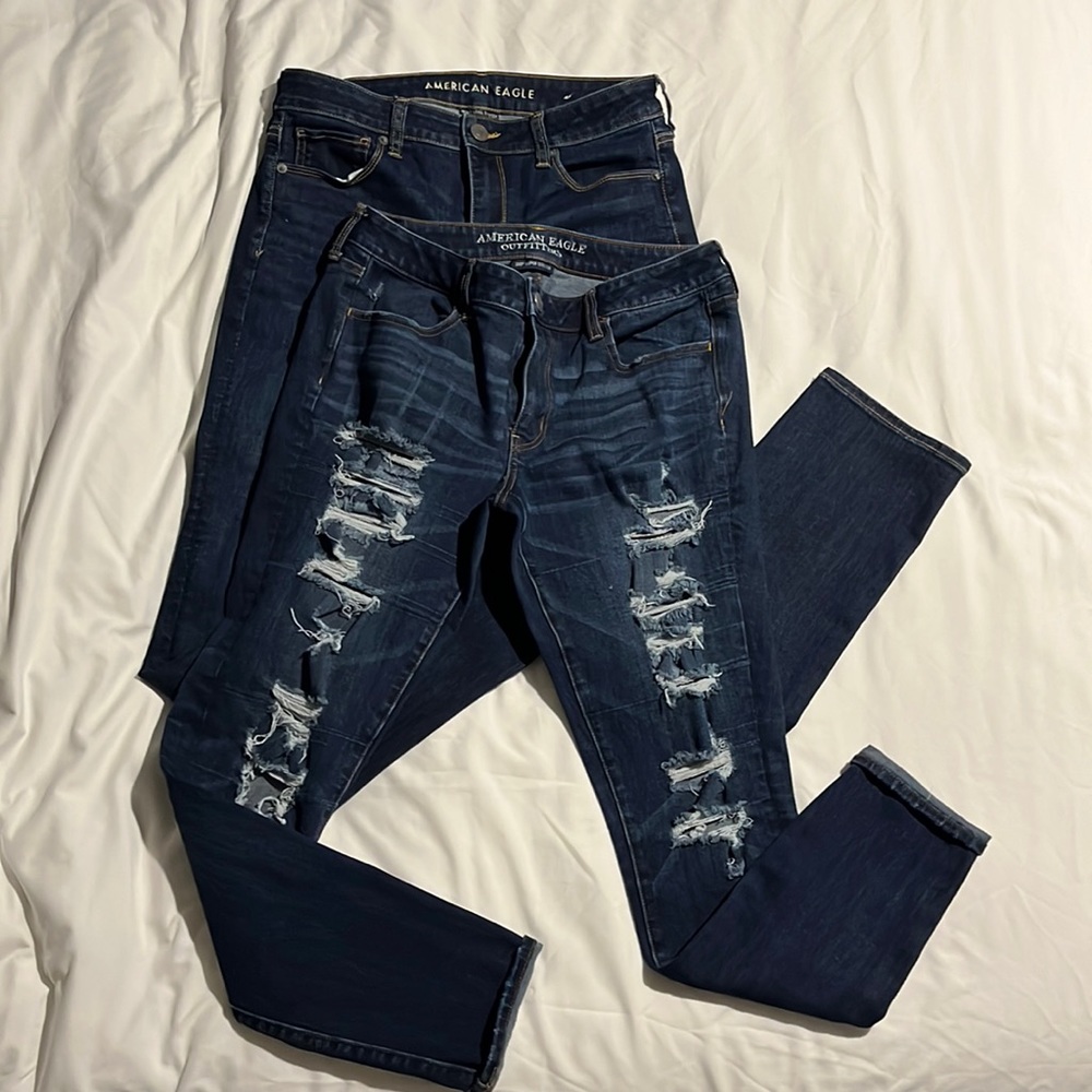 Two size 10 American Eagle skinny jeans